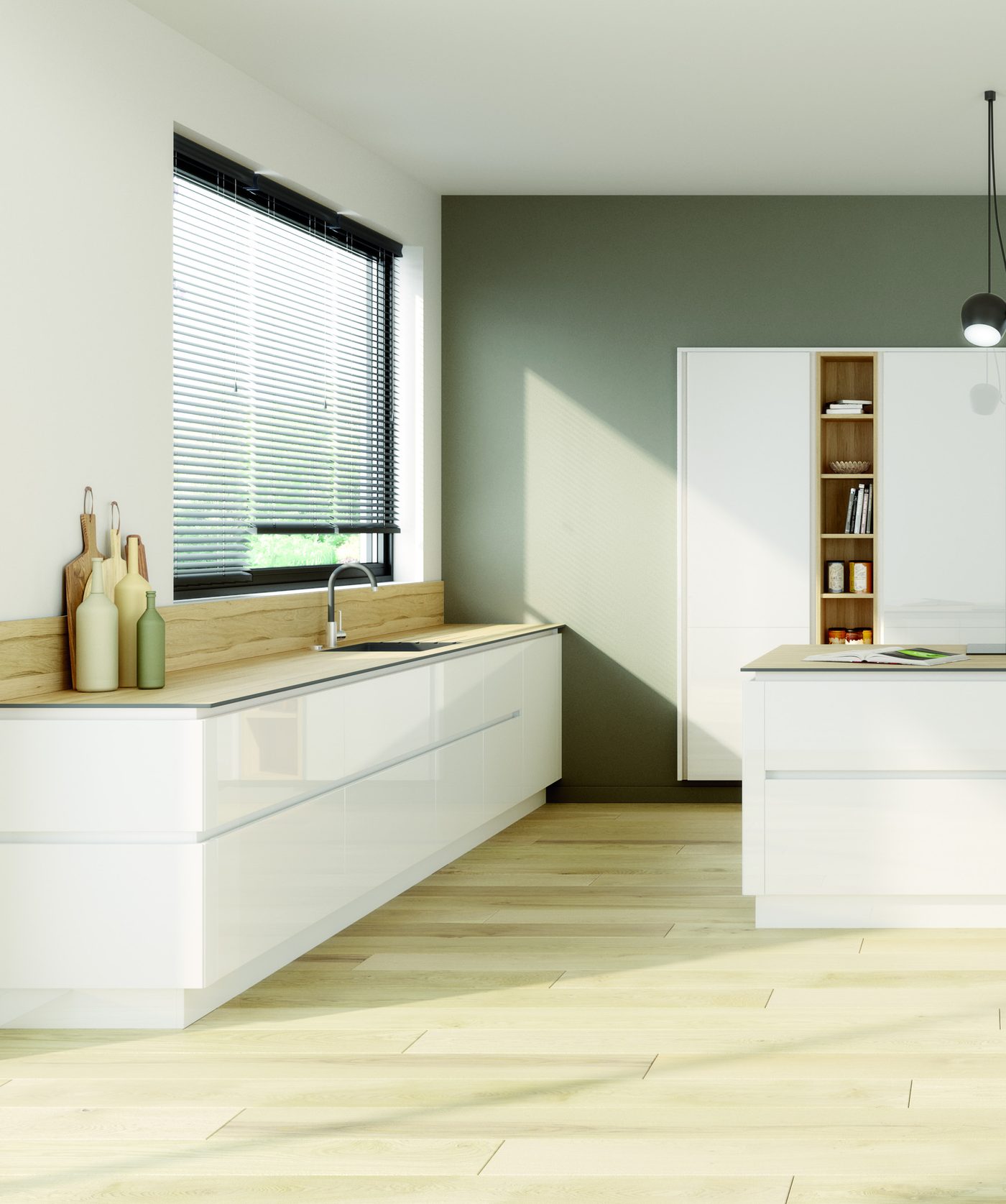 Cuisine Verrie laquée Blanc premium brillant